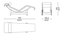 Laden Sie das Bild in den Galerie-Viewer, Cassina 4 Chaise Longue à Reglage Continu, Fellbezug
